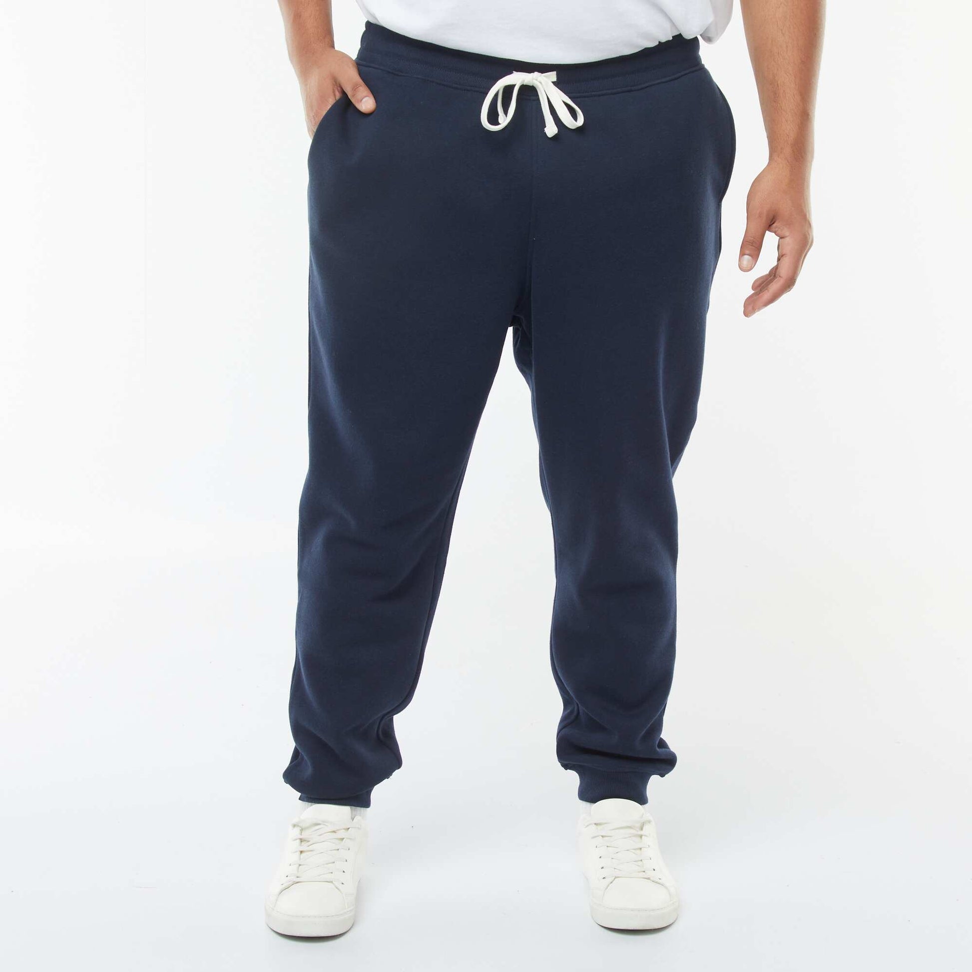 Jogging en molleton gratté uni BLEU