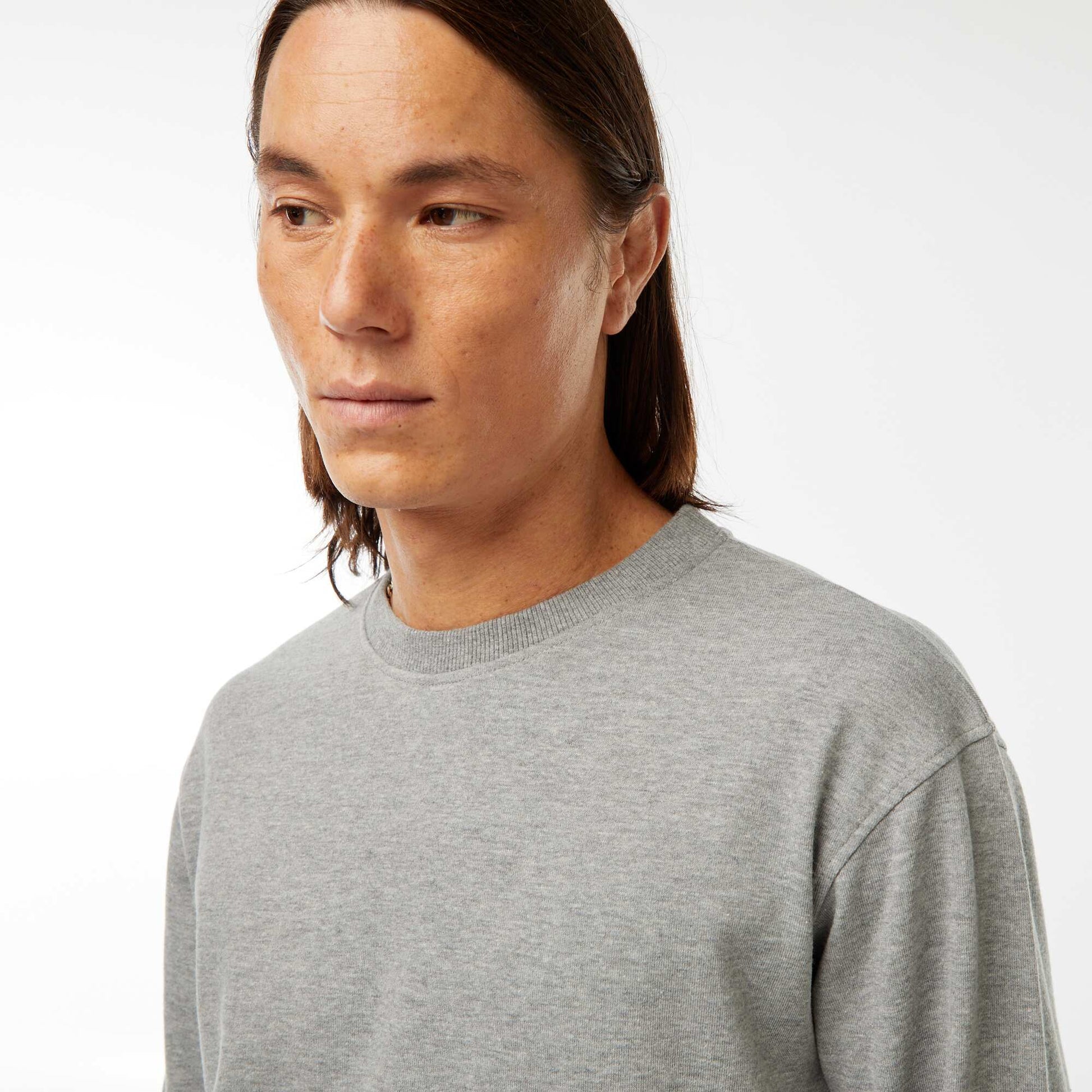 Sweat uni en molleton léger GRIS