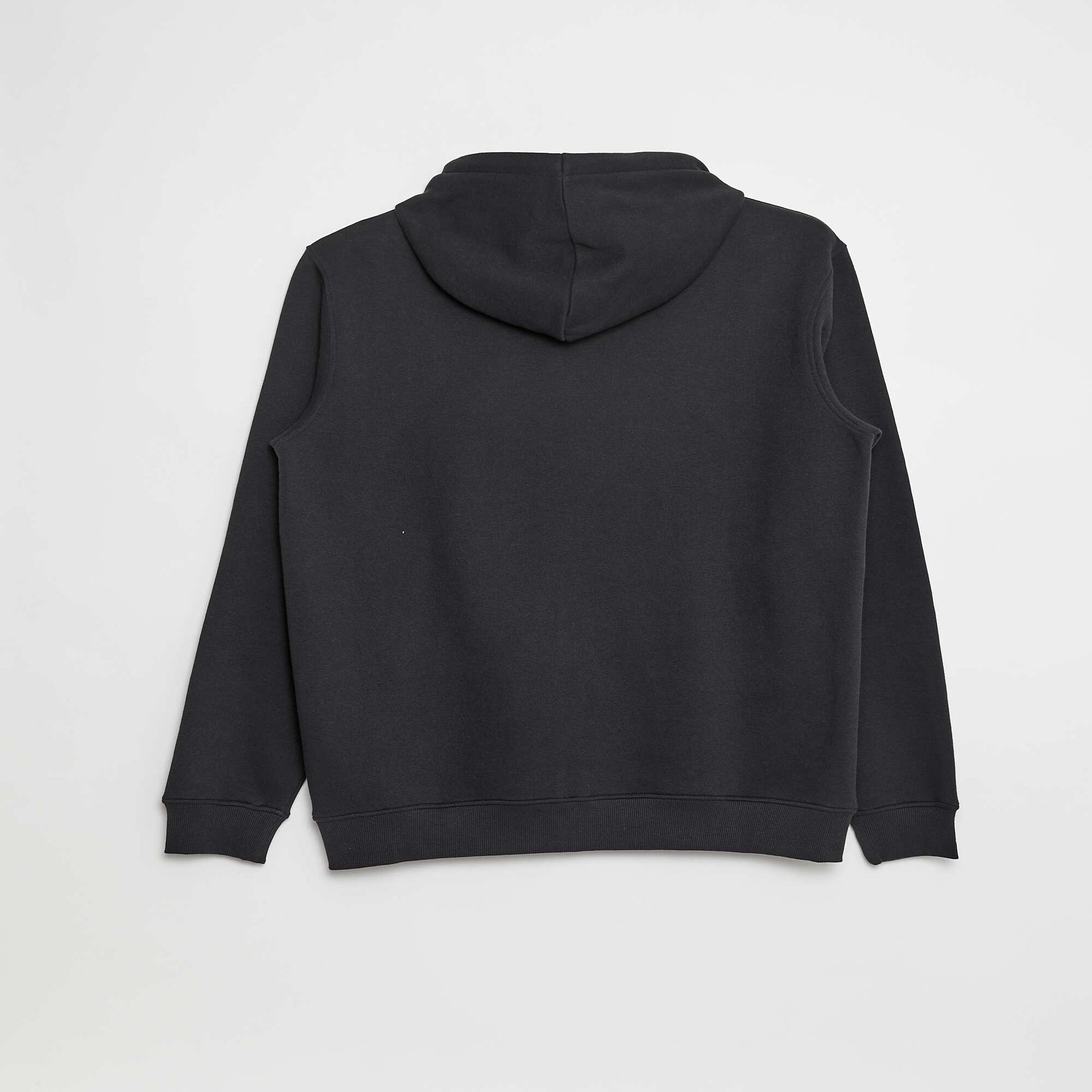 Sweat en molleton zippé et à capuche BLEU