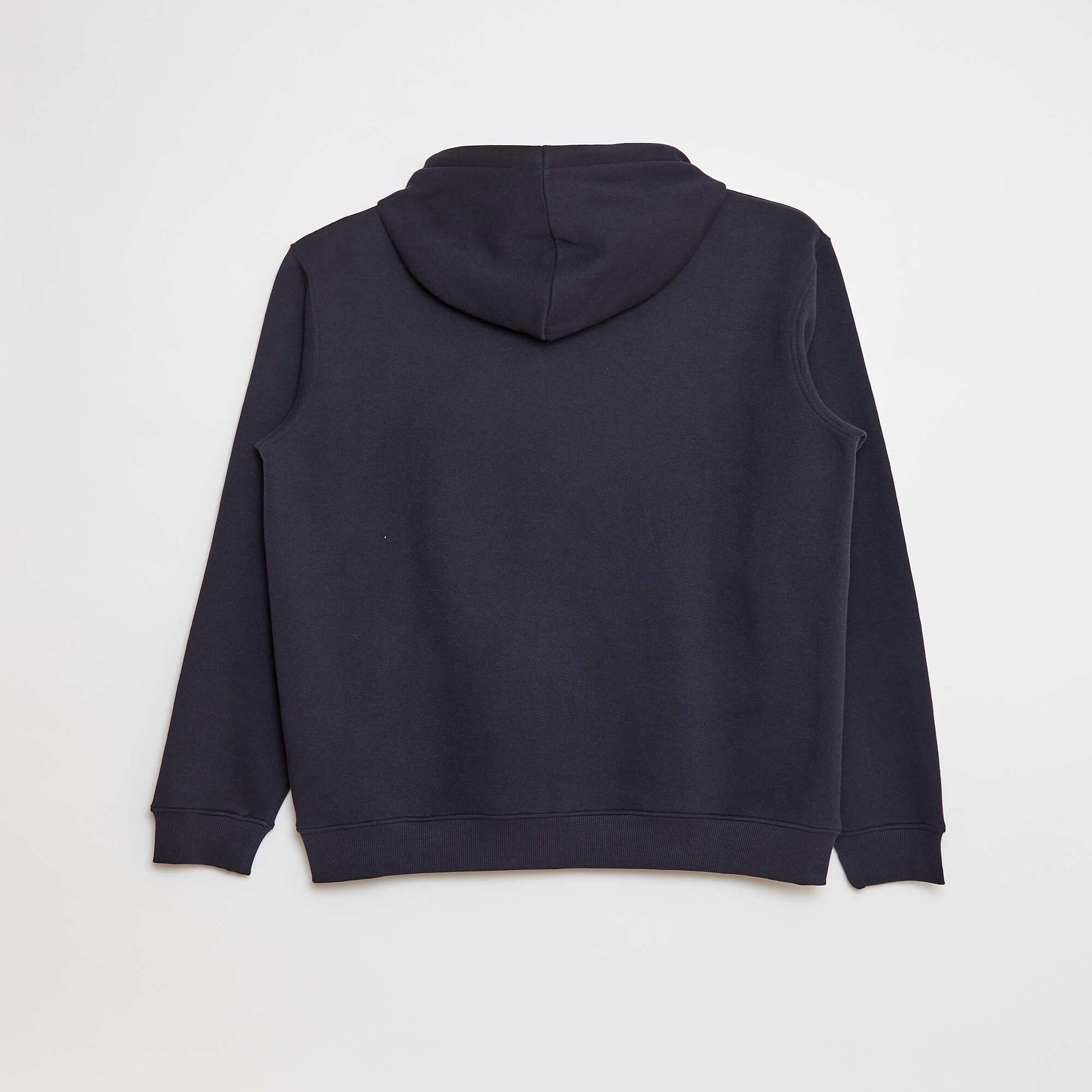 Sweat en molleton zippé et à capuche NOIR