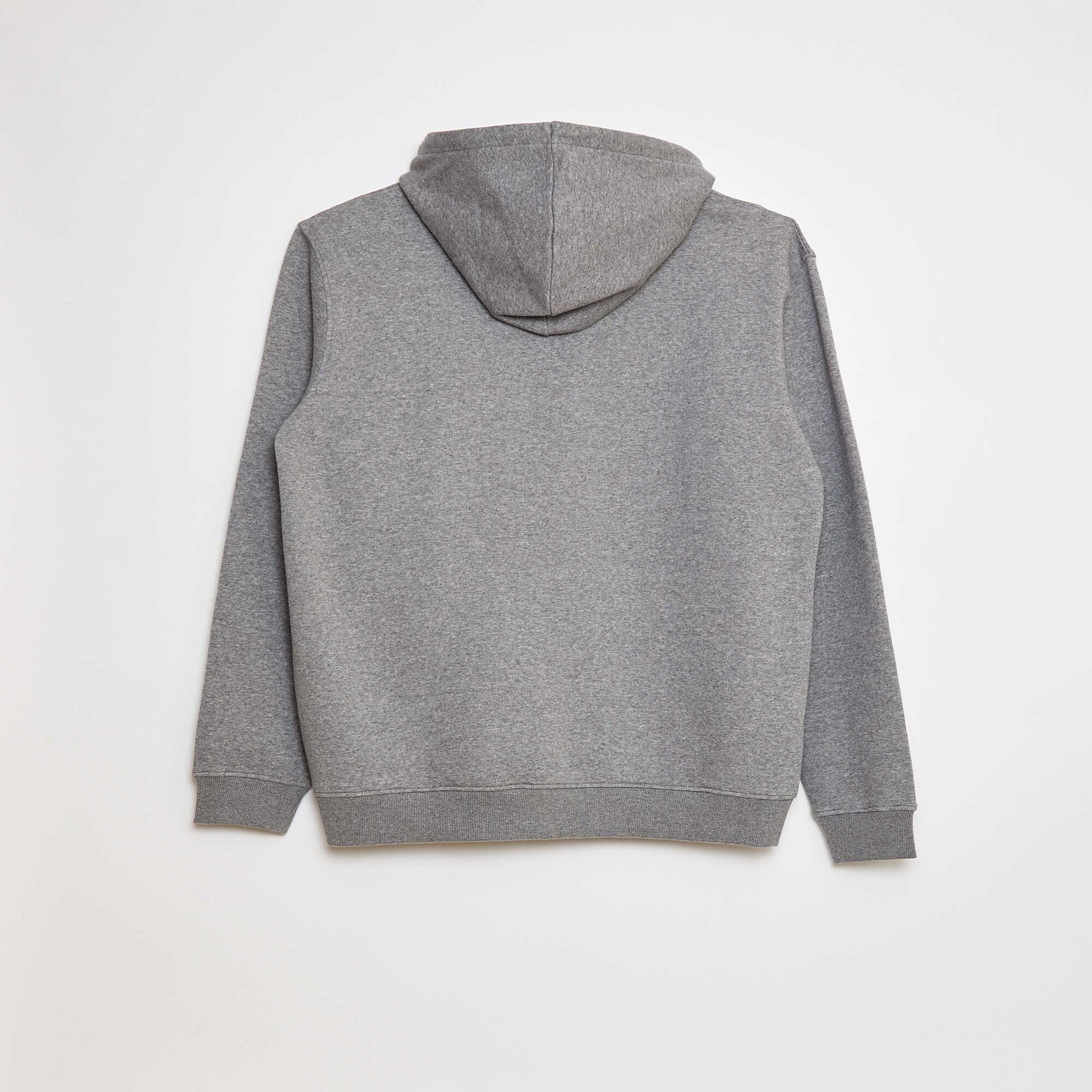 Sweat en molleton zippé et à capuche GRIS