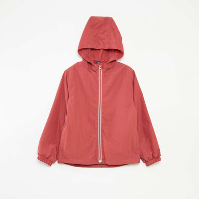 Coupe-vent à capuche ROUGE