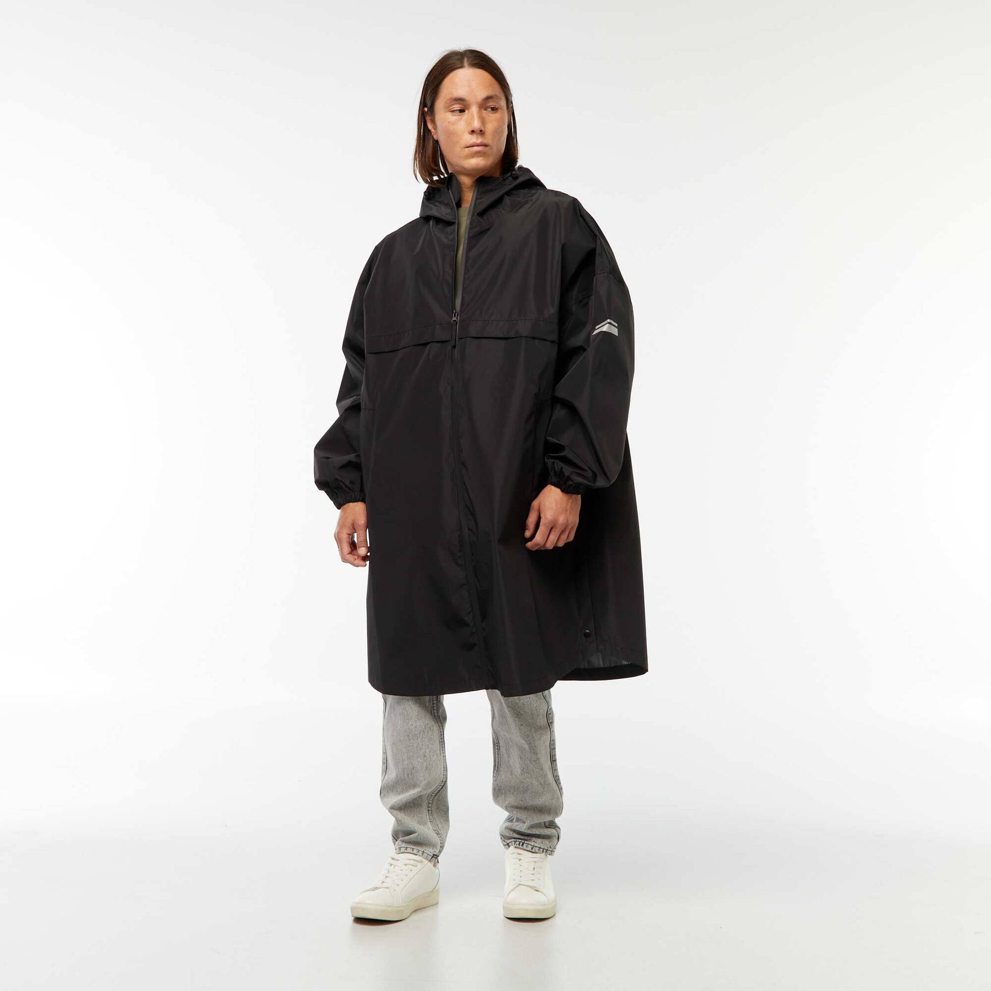 Cape de pluie imperméable à capuche NOIR