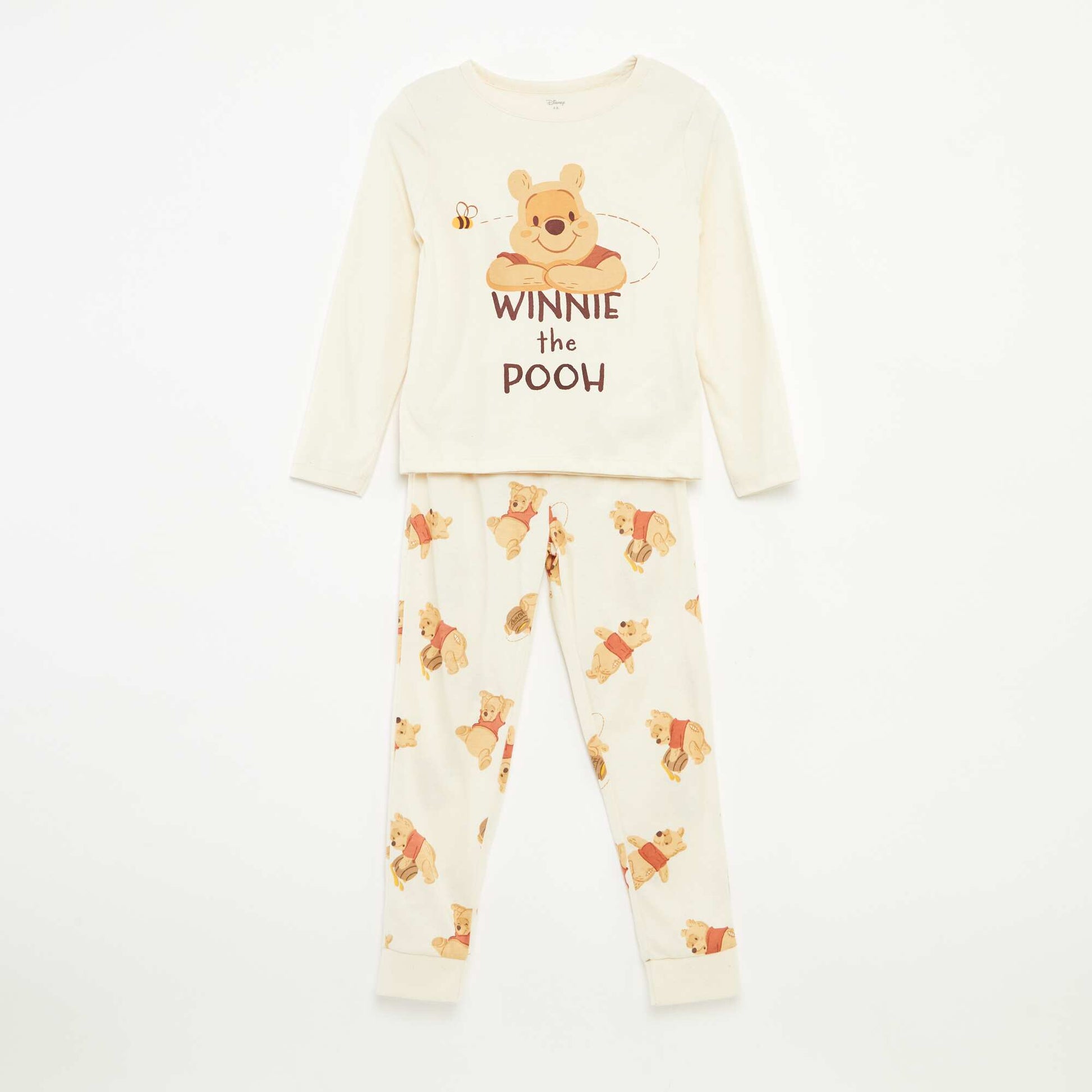 Ensemble de pyjama long t-shirt + pantalon 'Disney' - 2 pièces BEIGE