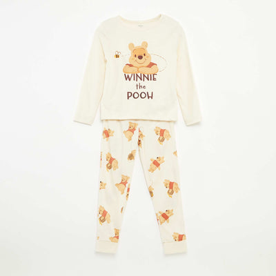 Ensemble de pyjama long t-shirt + pantalon 'Disney' - 2 pièces BEIGE