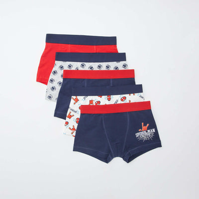 Lot de 5 boxers 'Spiderman' BLEU