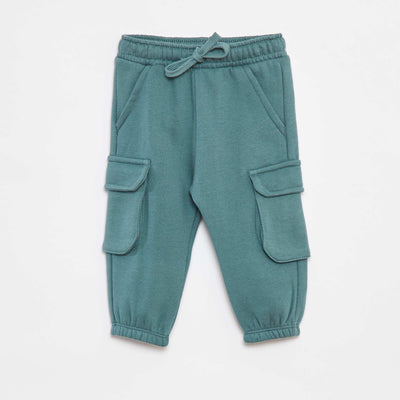 Pantalon jogging uni avec grandes poches VERT