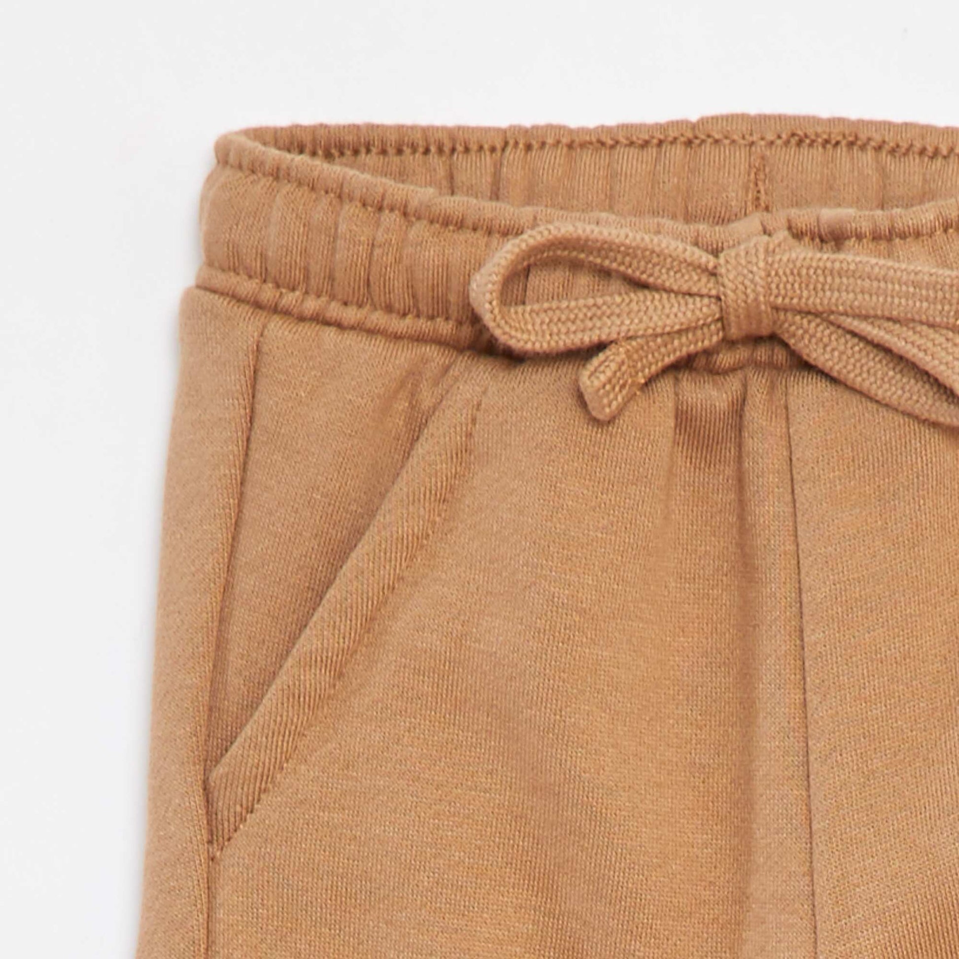 Pantalon jogging uni avec grandes poches BEIGE