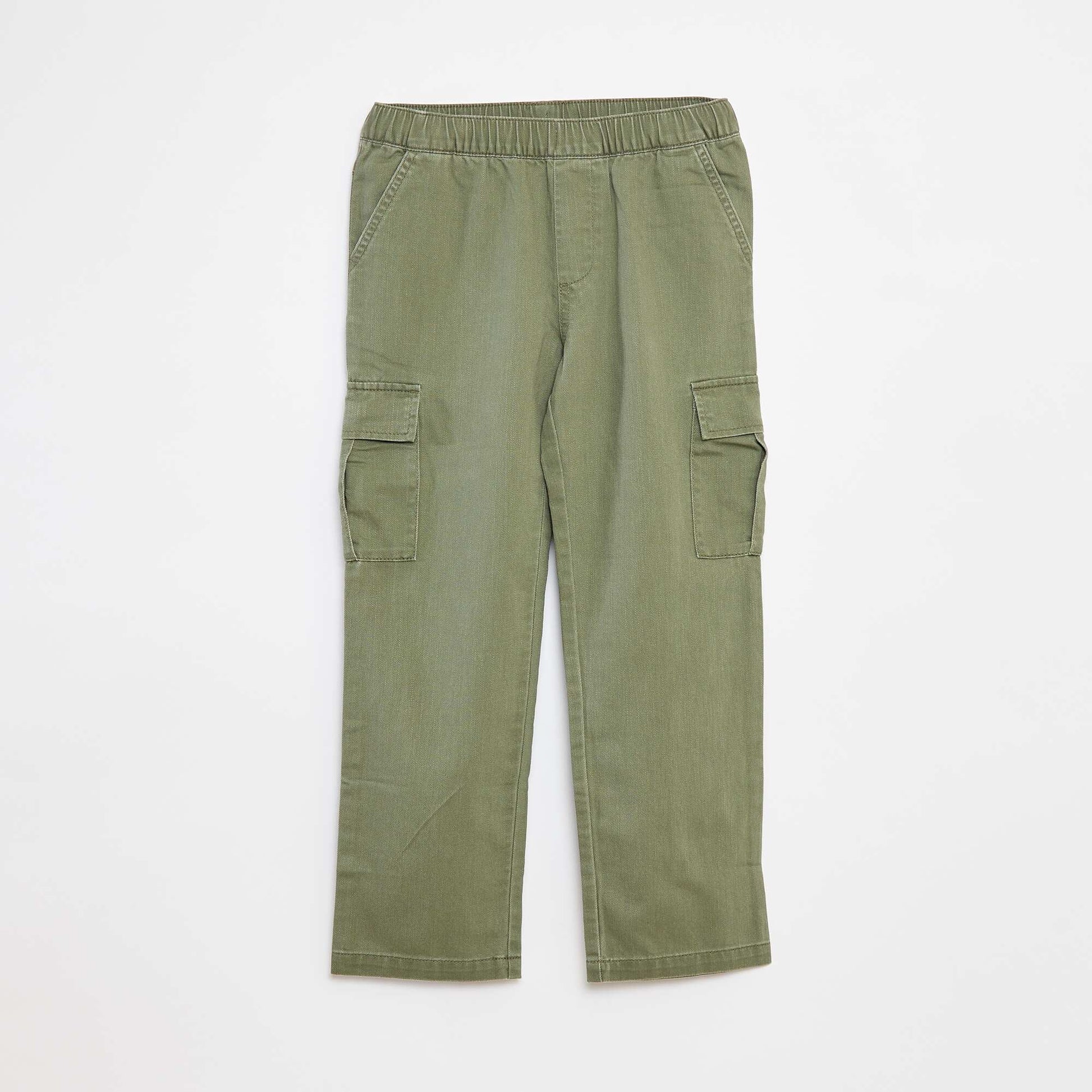 Pantalon multipoche avec taille ajustable VERT