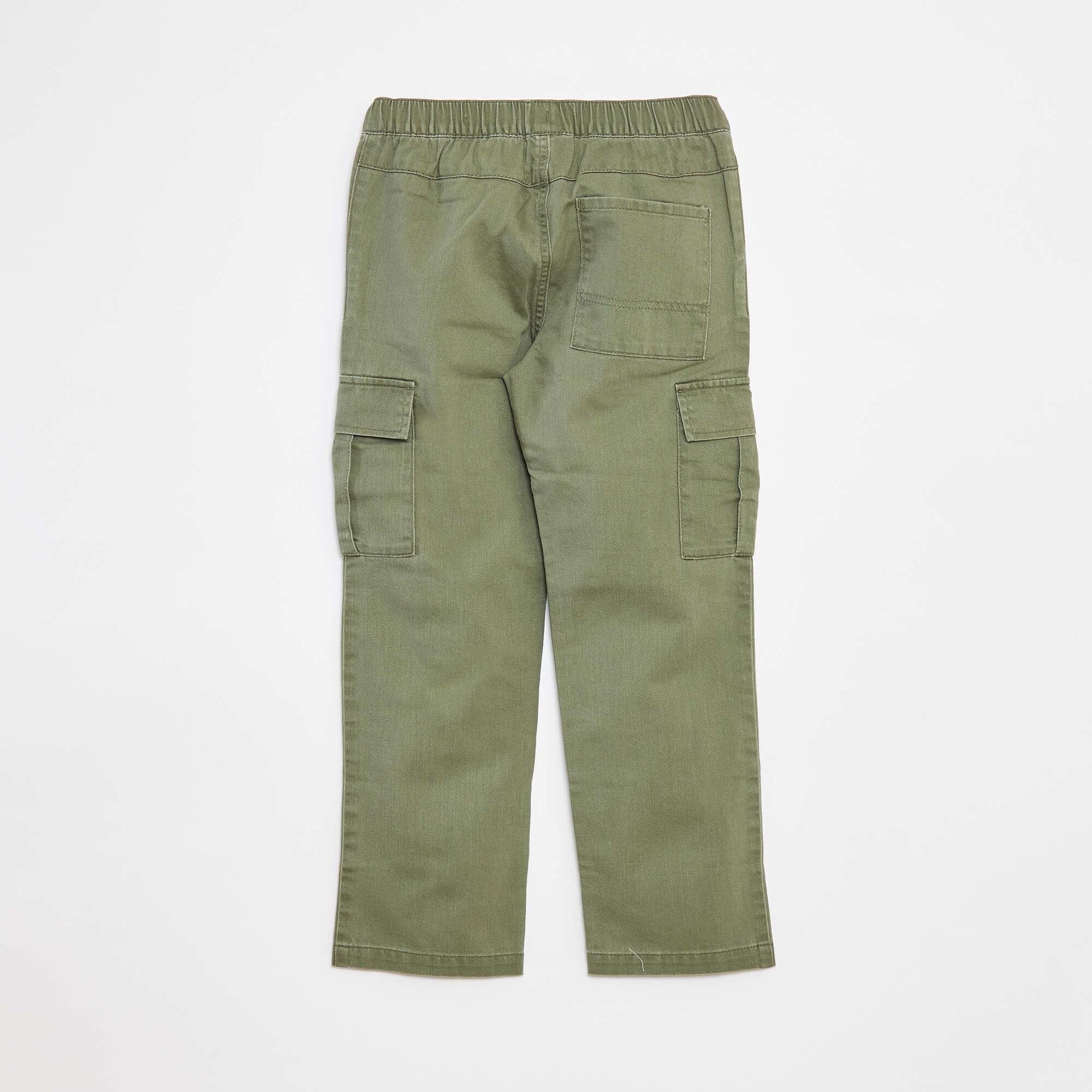 Pantalon multipoche avec taille ajustable VERT