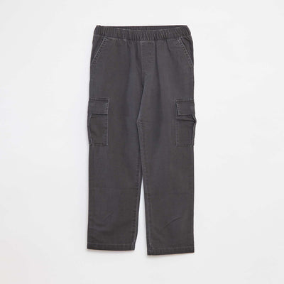 Pantalon multipoche avec taille ajustable NOIR