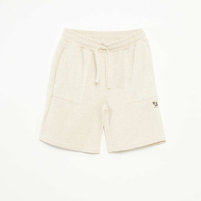 Short en maille fantaisie à 2 poches BEIGE