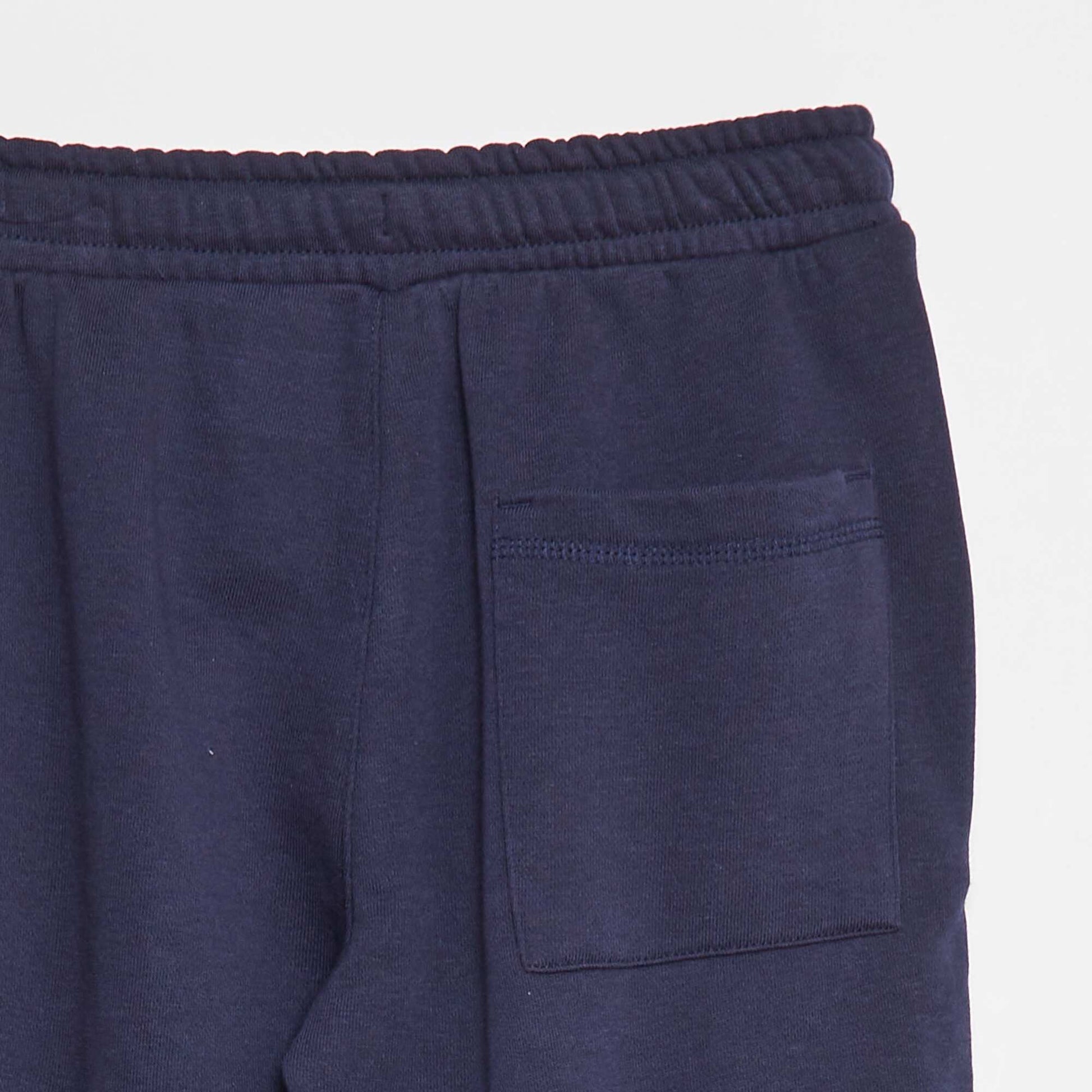 Jogging en french terry avec biais contrasté BLEU