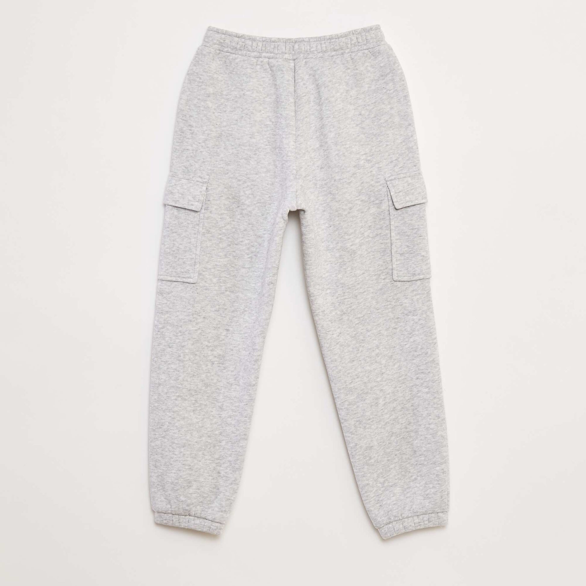 Jogging en molleton uni multi-poches GRIS