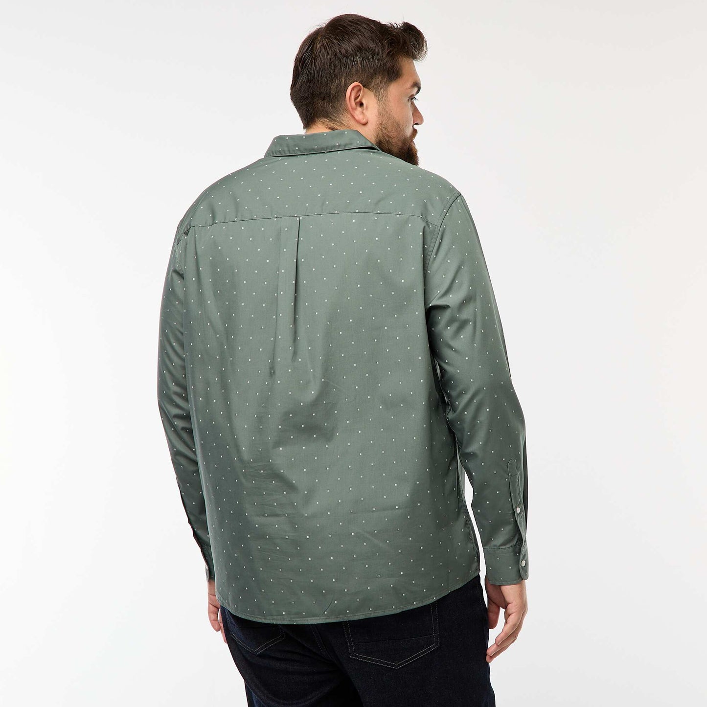 Chemise regular fit / coupe droite à motif VERT
