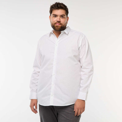 Chemise regular fit / coupe droite à motif BLANC
