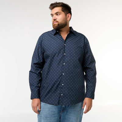 Chemise regular fit / coupe droite à motif BLEU