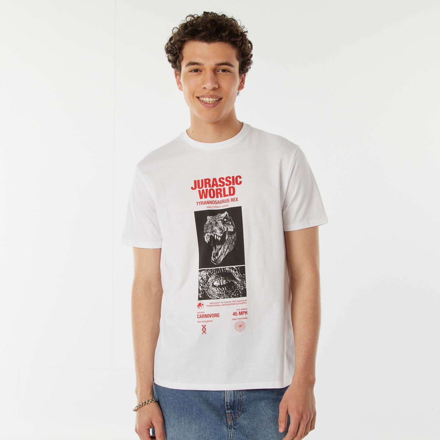 T-shirt 'Jurassic World' manches courtes NOIR