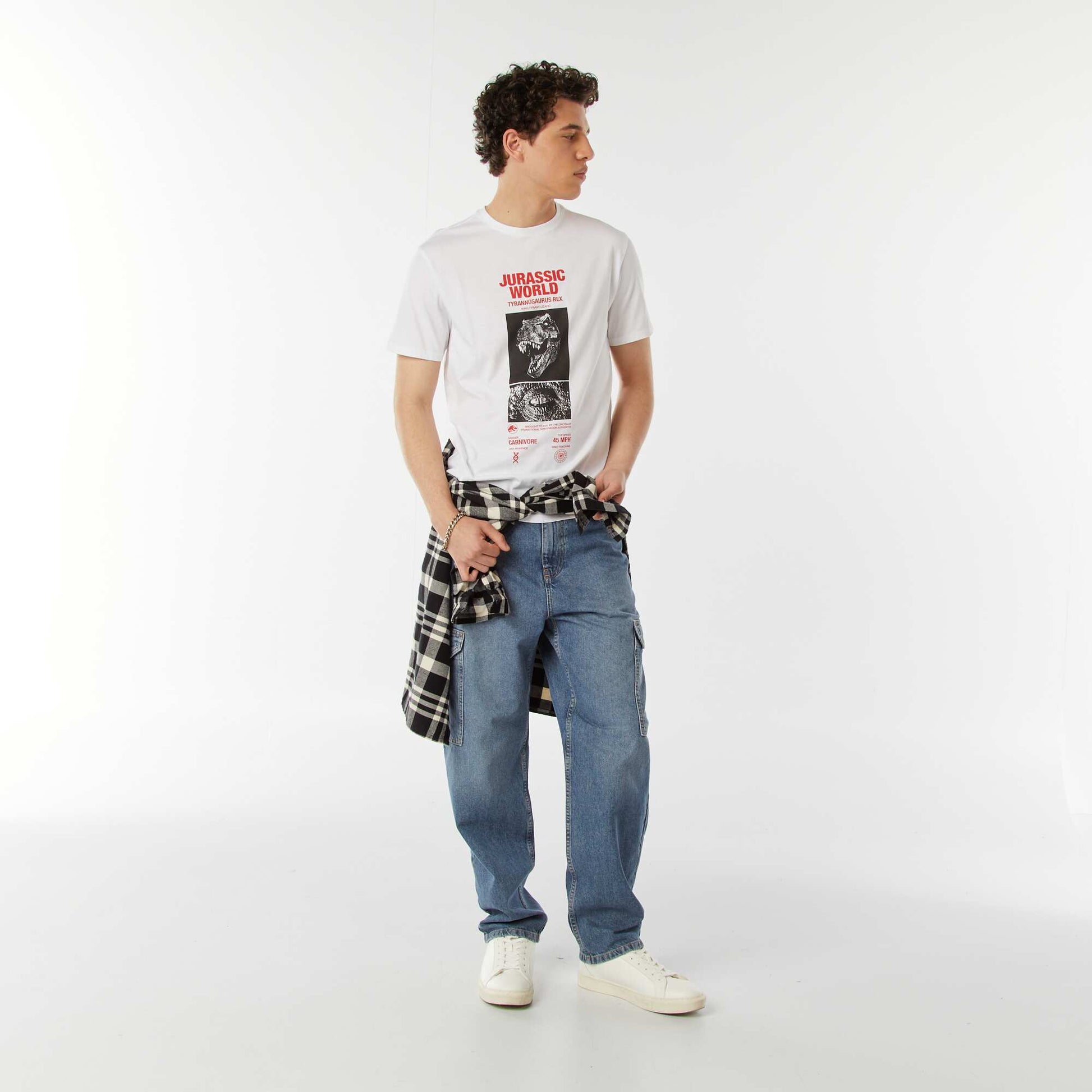 T-shirt 'Jurassic World' manches courtes NOIR