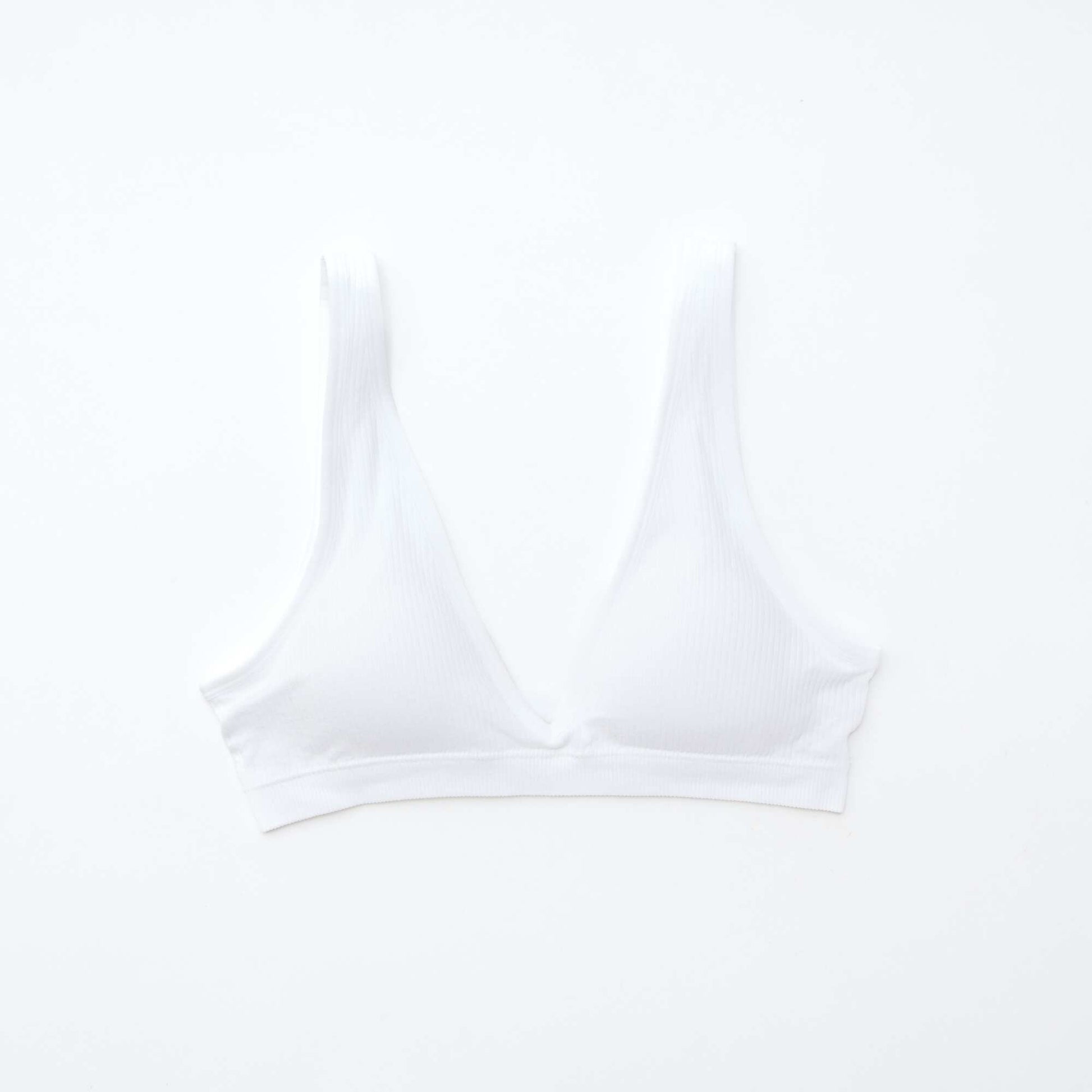 Lot de 2 brassières côtelées sans coutures NOIR