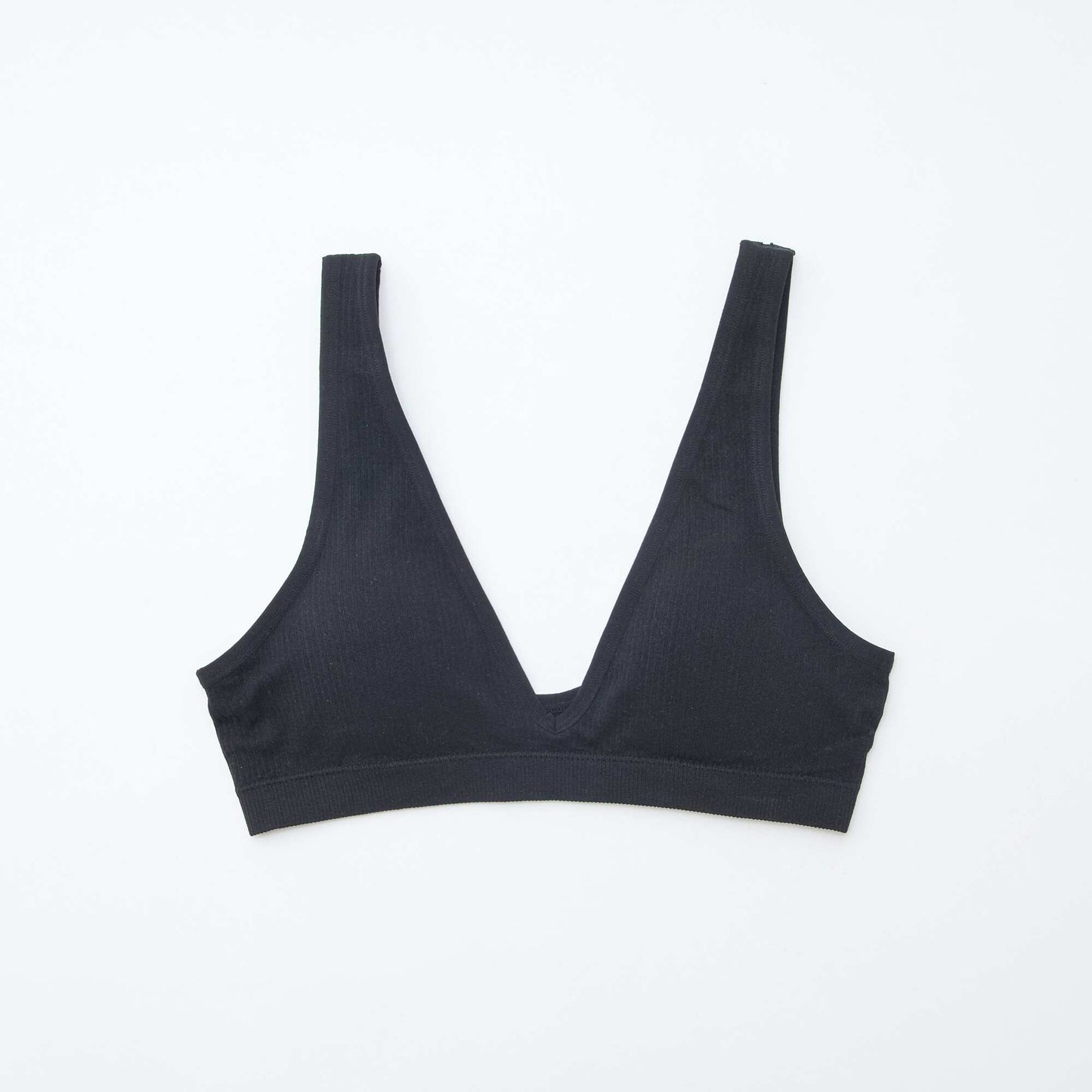 Lot de 2 brassières côtelées sans coutures NOIR