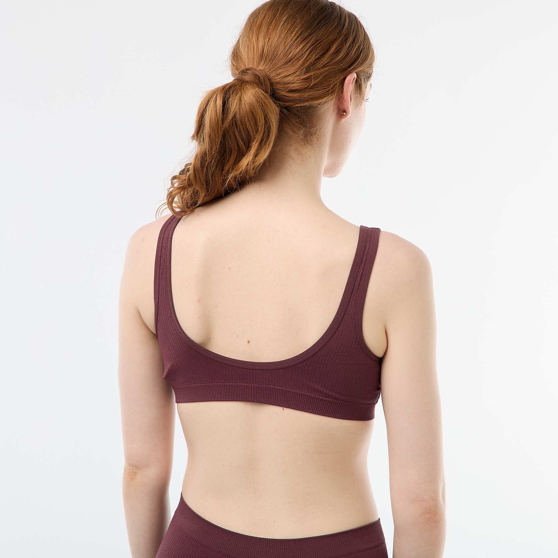 Lot de 2 brassières côtelées sans coutures ROSE