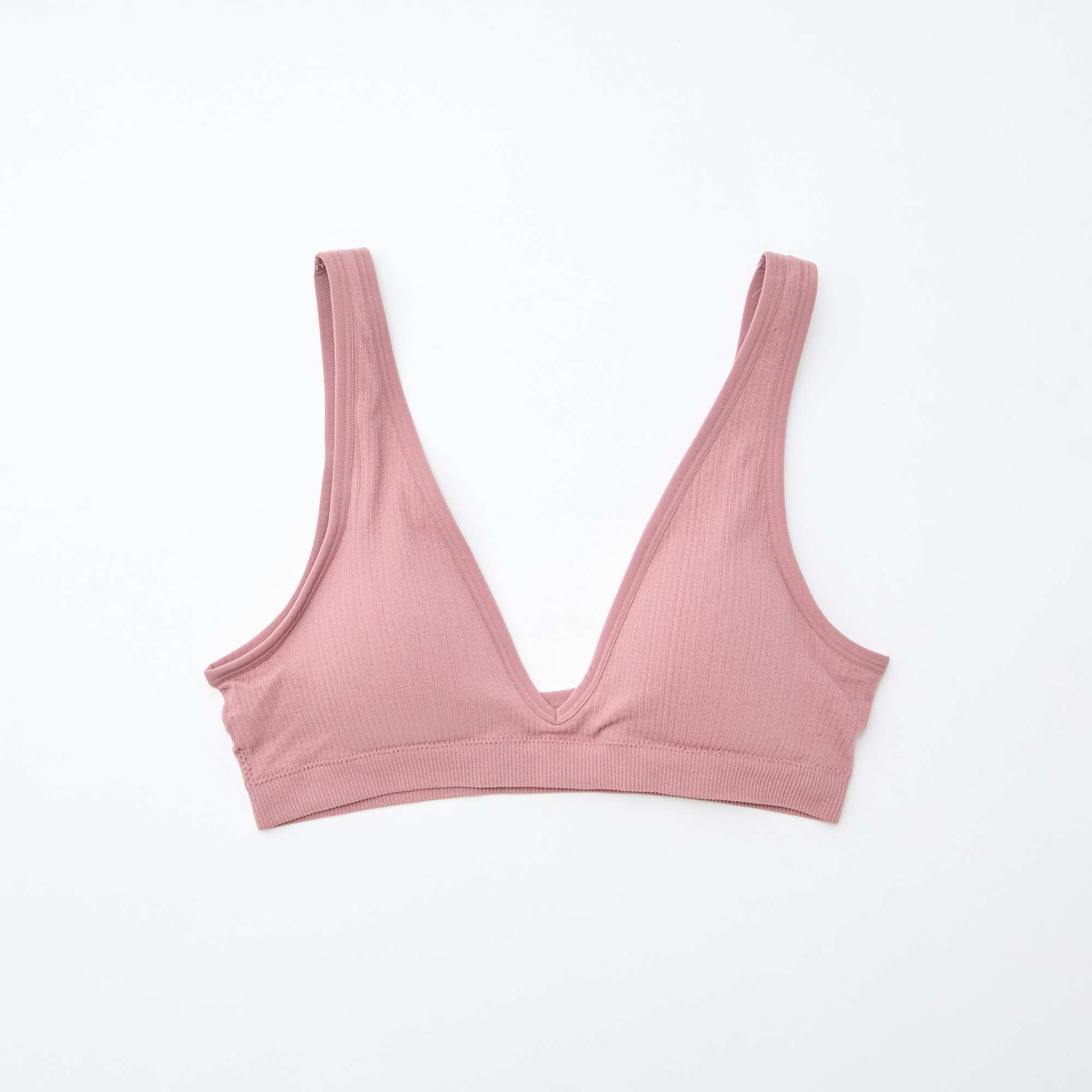 Lot de 2 brassières côtelées sans coutures ROSE