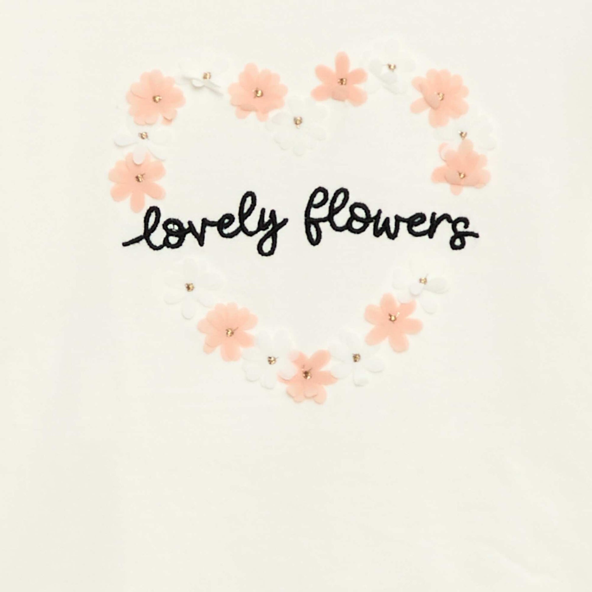T-shirt manches longues avec sequins BEIGE