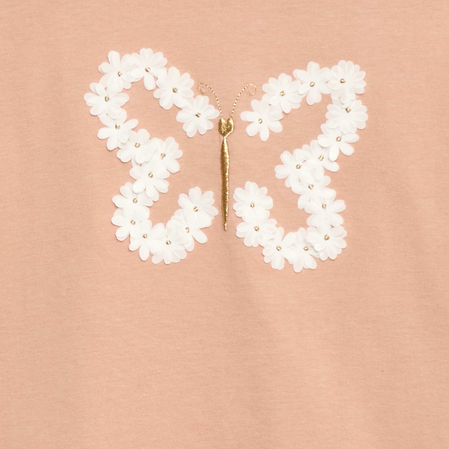 T-shirt manches longues avec sequins ROSE