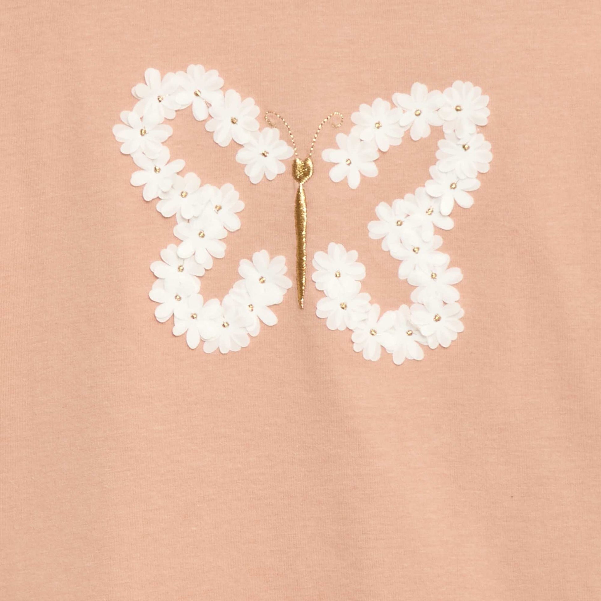 T-shirt manches longues avec sequins ROSE