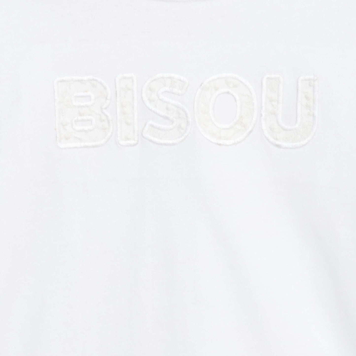 T-shirt manches longues avec sequins BLANC