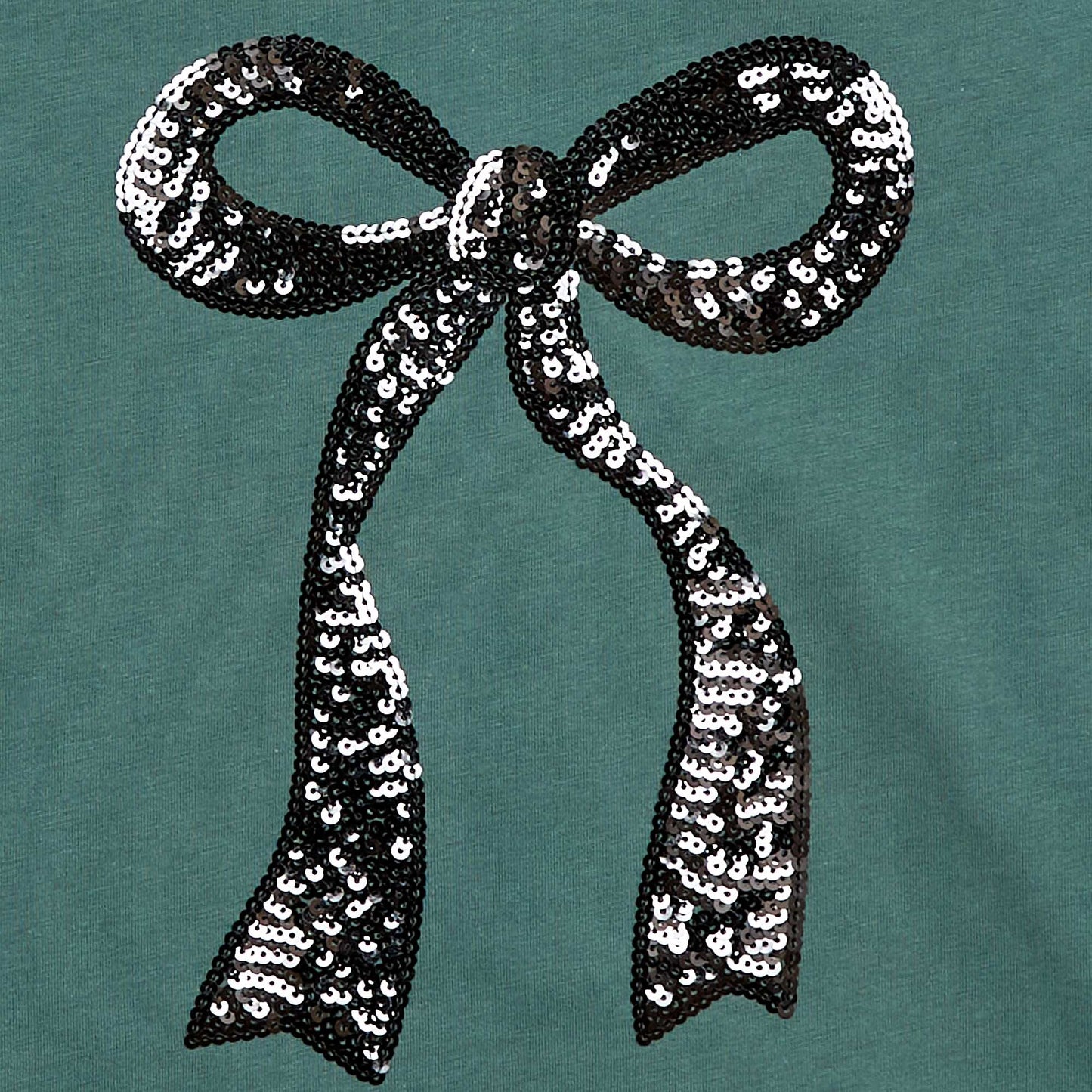 T-shirt manches longues avec sequins VERT