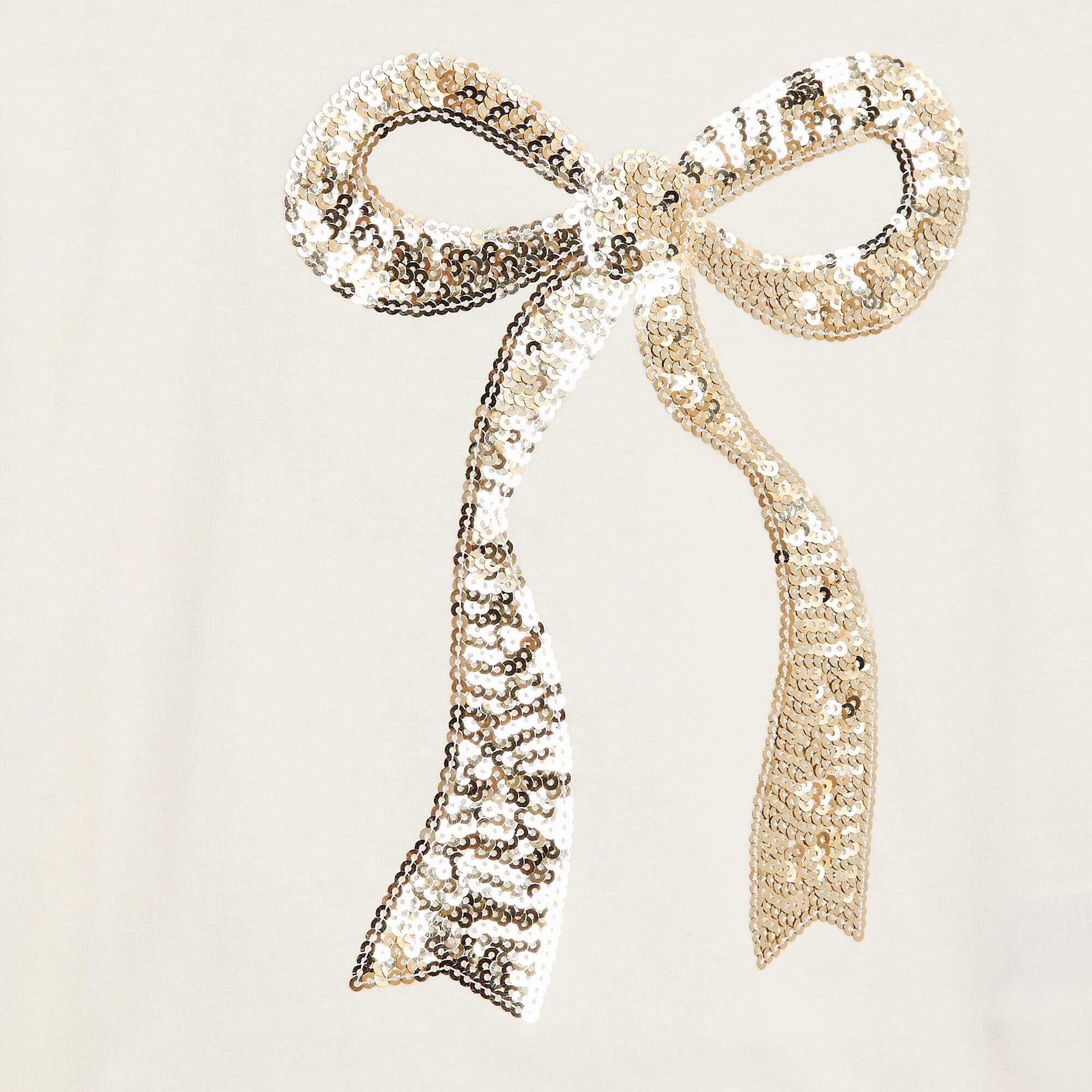 T-shirt manches longues avec sequins BLANC