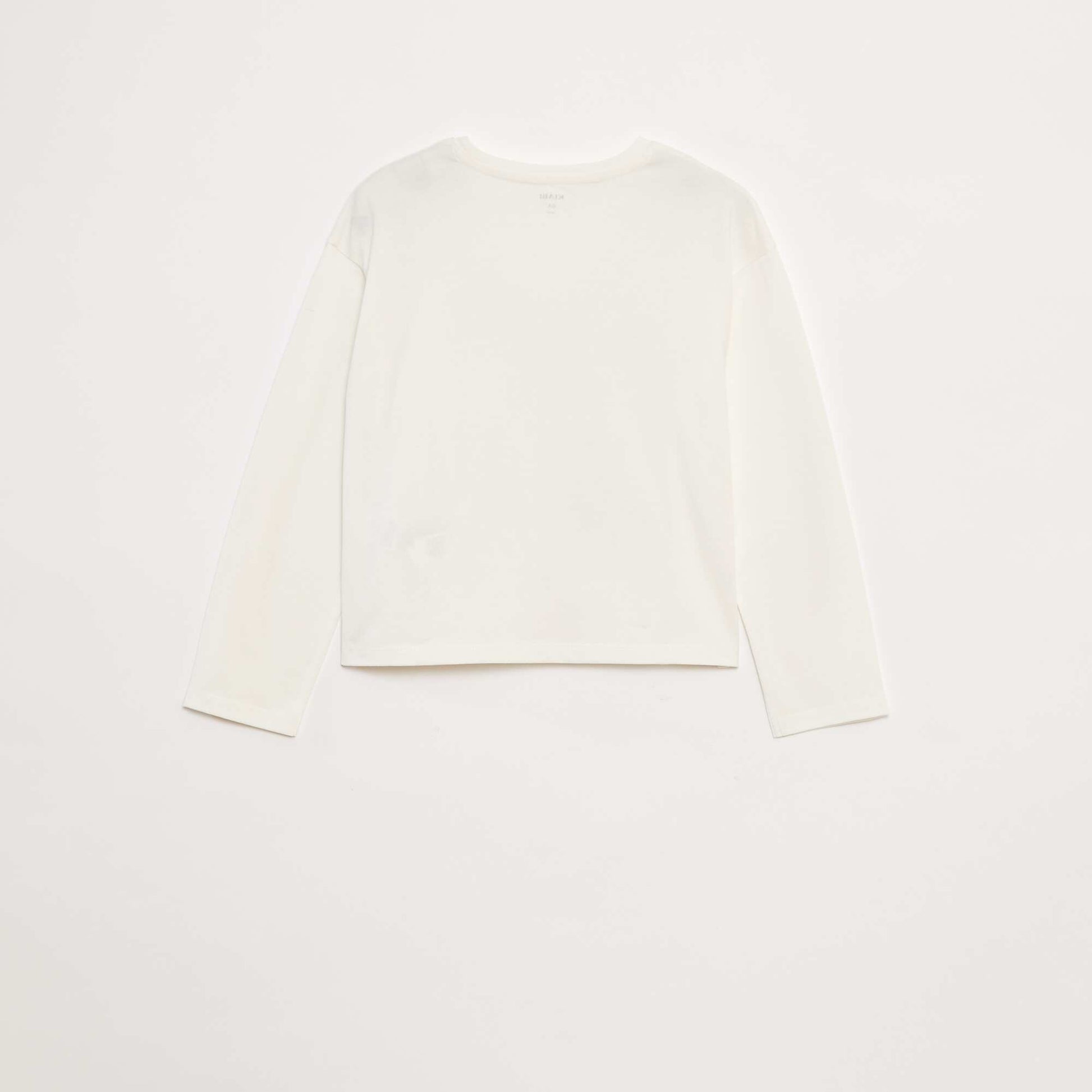 T-shirt manches longues avec sequins BLANC