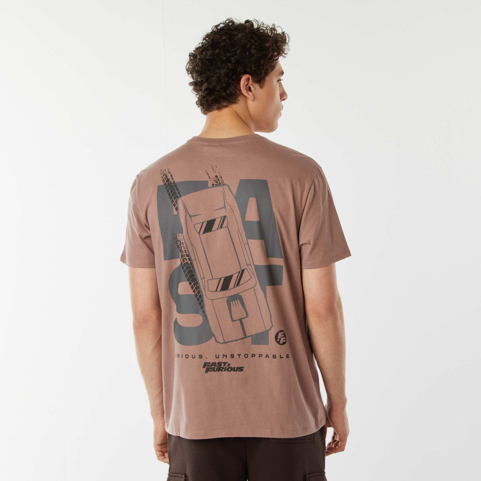 T-shirt 'Fast & Furious' manches courtes ROSE