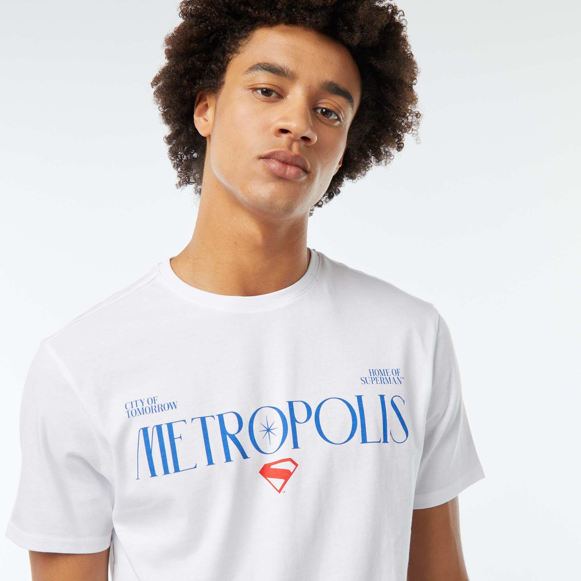 T-shirt imprimé 'Super-man' BLANC