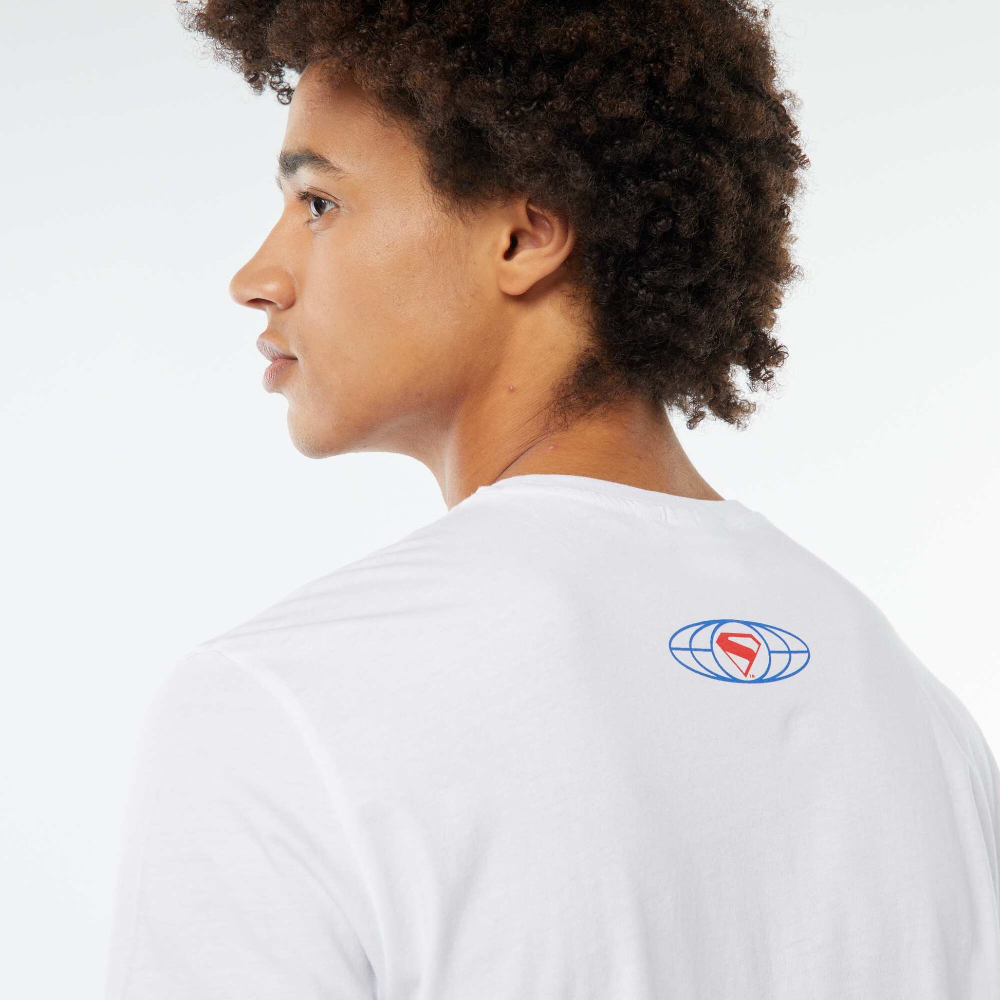 T-shirt imprimé 'Super-man' BLANC