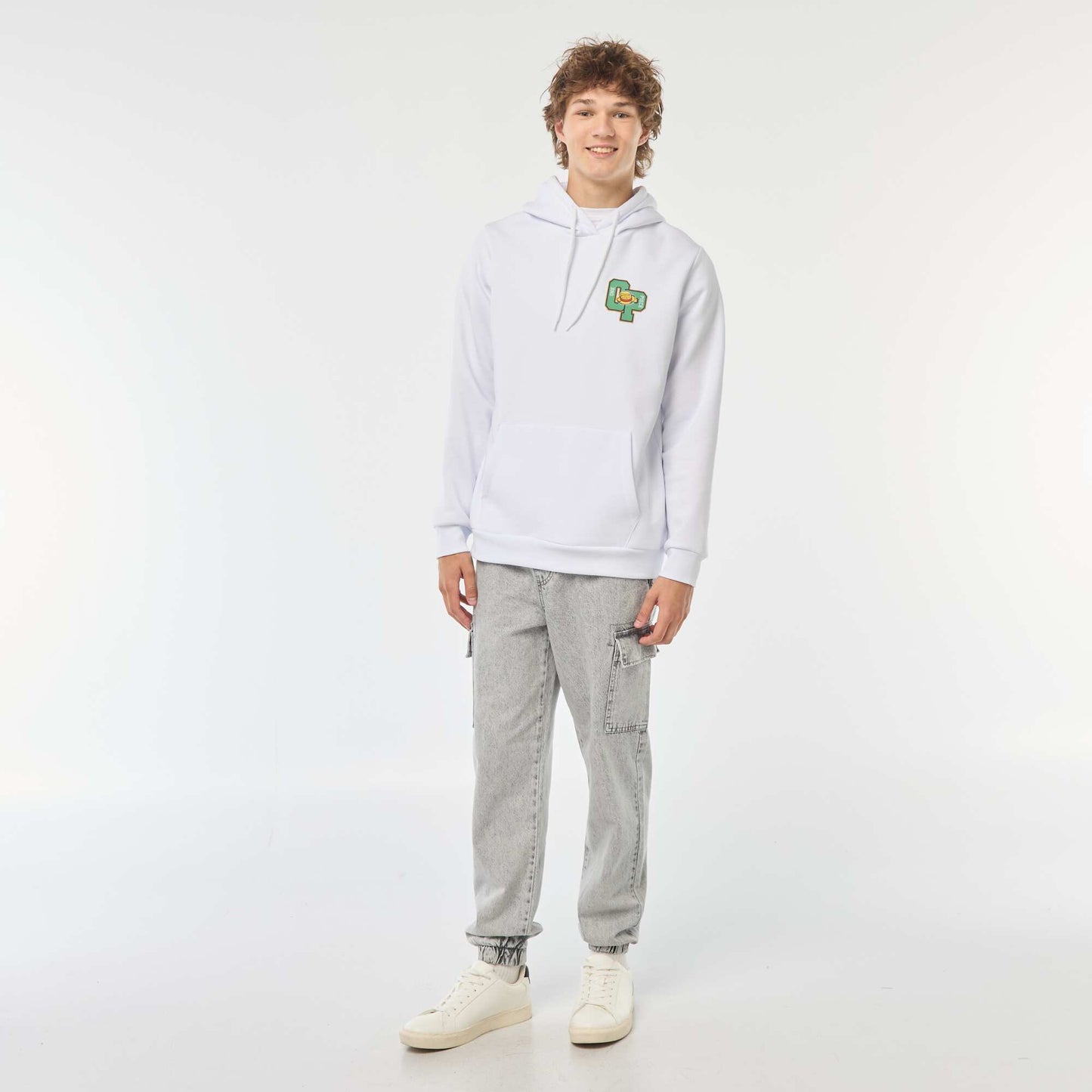 Sweat à capuche 'One piece' BLANC