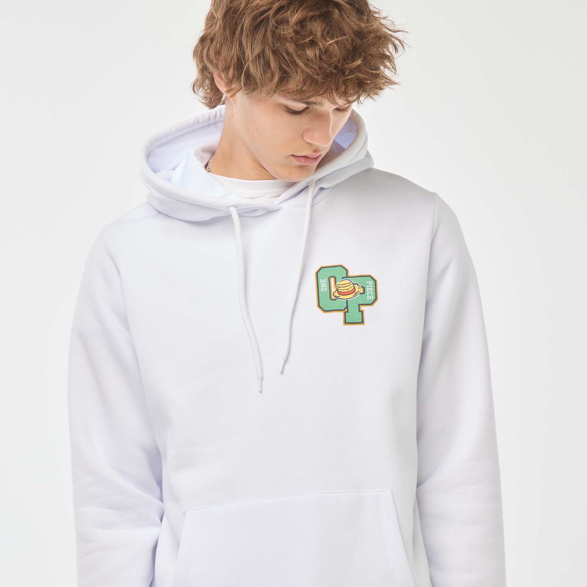 Sweat à capuche 'One piece' BLANC
