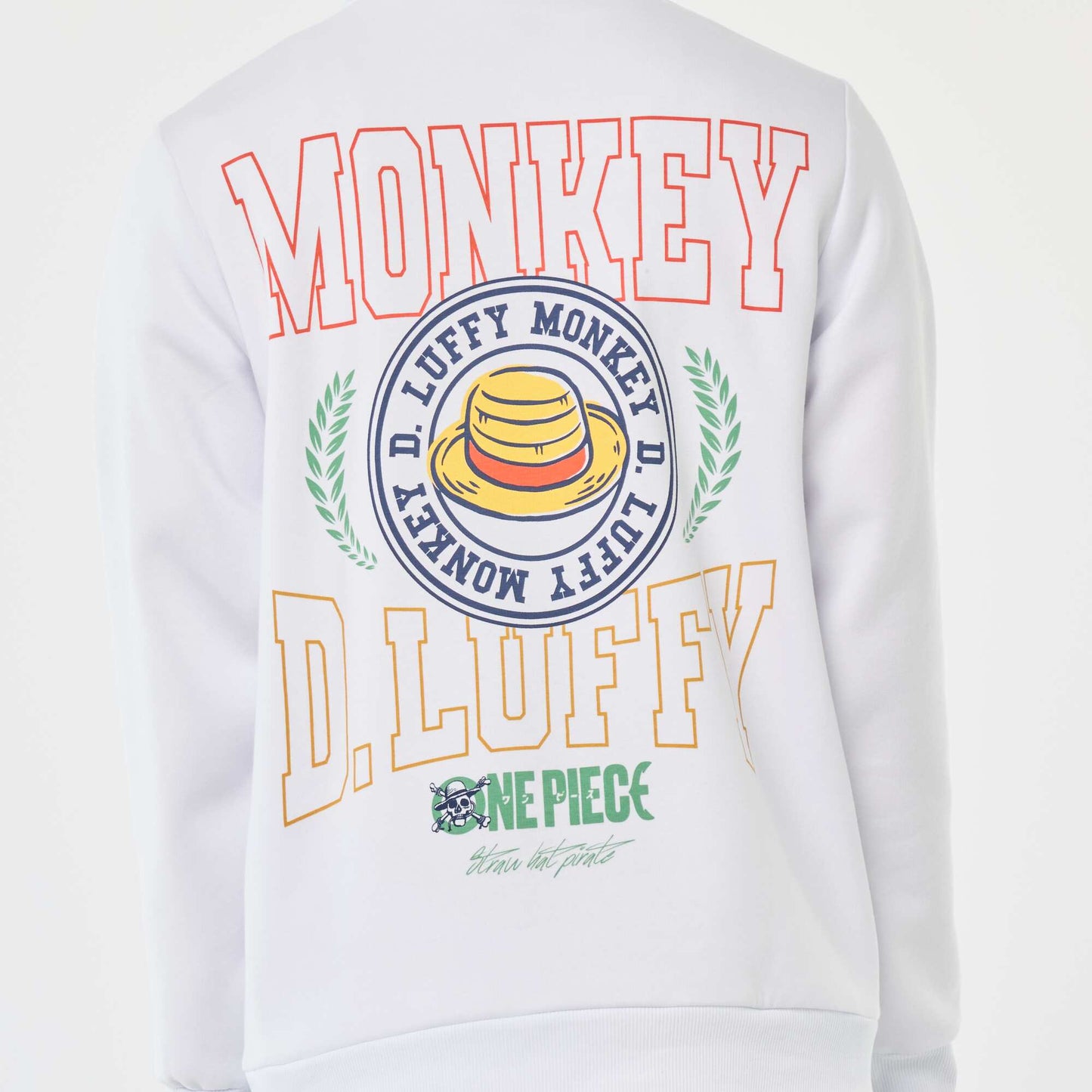 Sweat à capuche 'One piece' BLANC