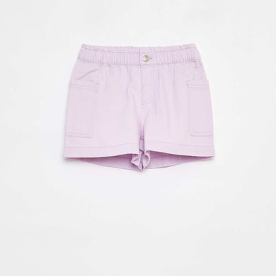 Short en denim uni avec poches VIOLET