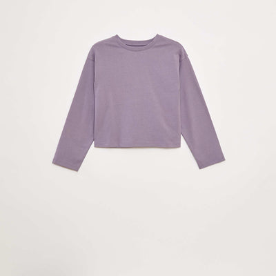 T-shirt en jersey manches longues VIOLET
