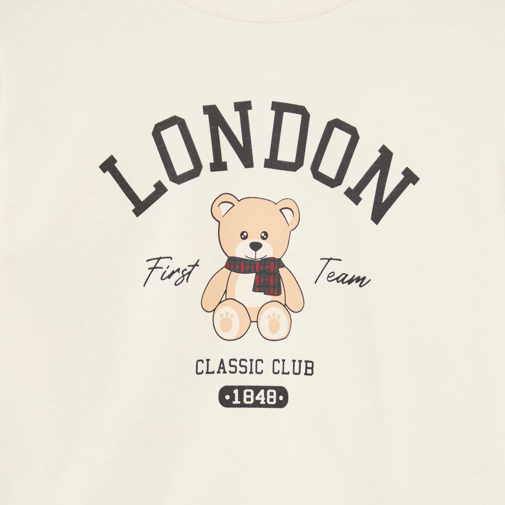 T-shirt imprimé manches longues BEIGE