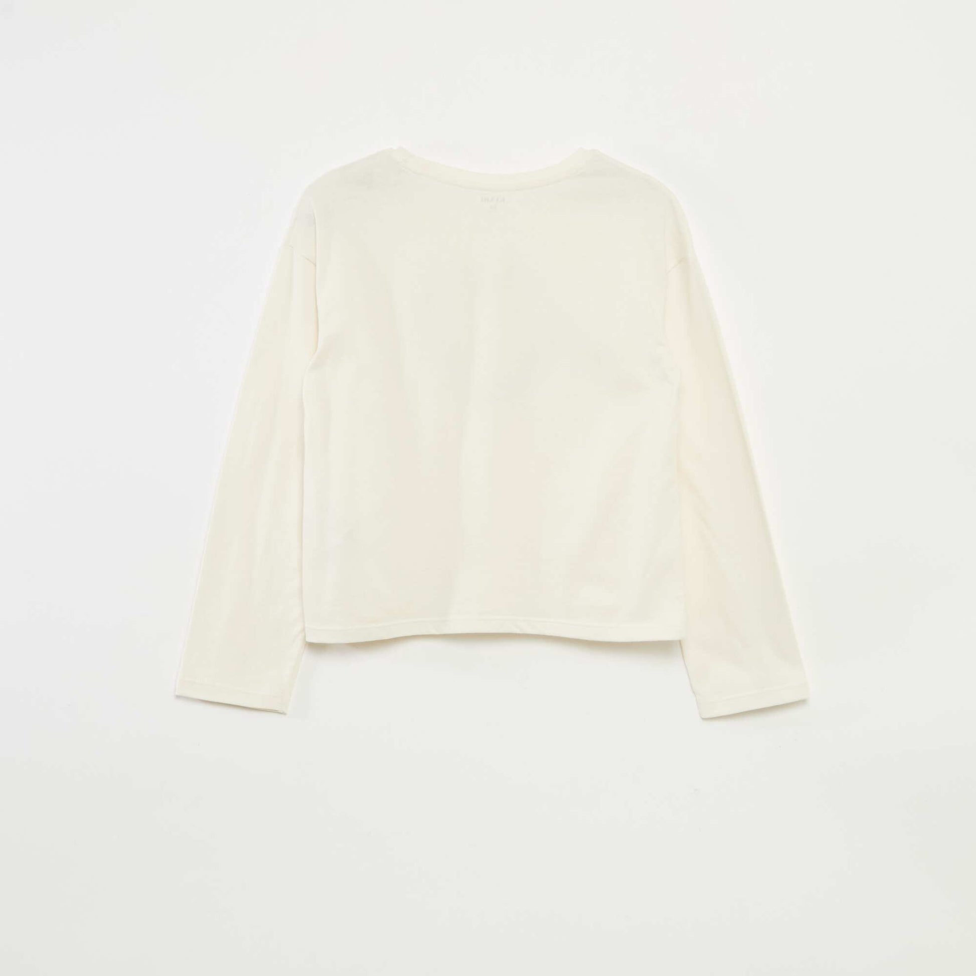 T-shirt imprimé manches longues BEIGE