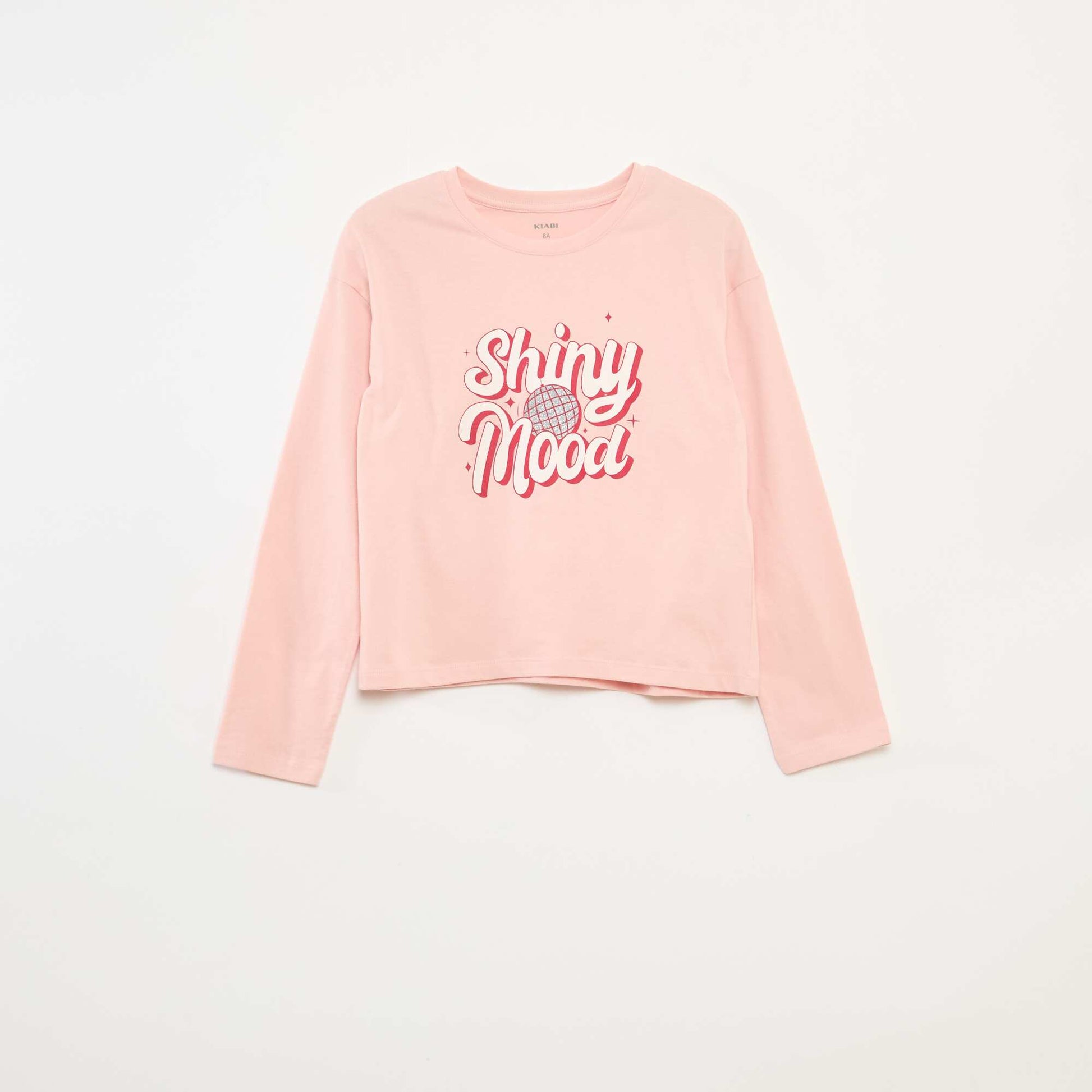 T-shirt imprimé manches longues ROSE