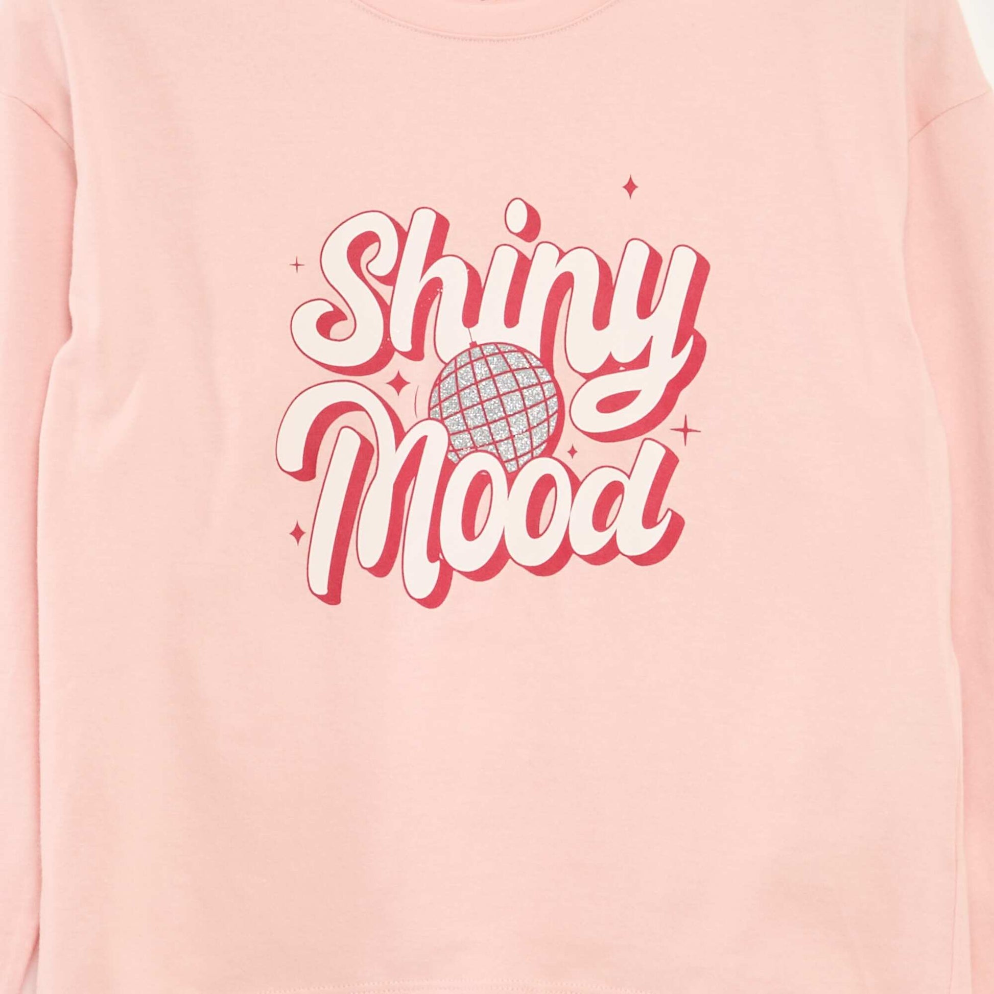 T-shirt imprimé manches longues ROSE
