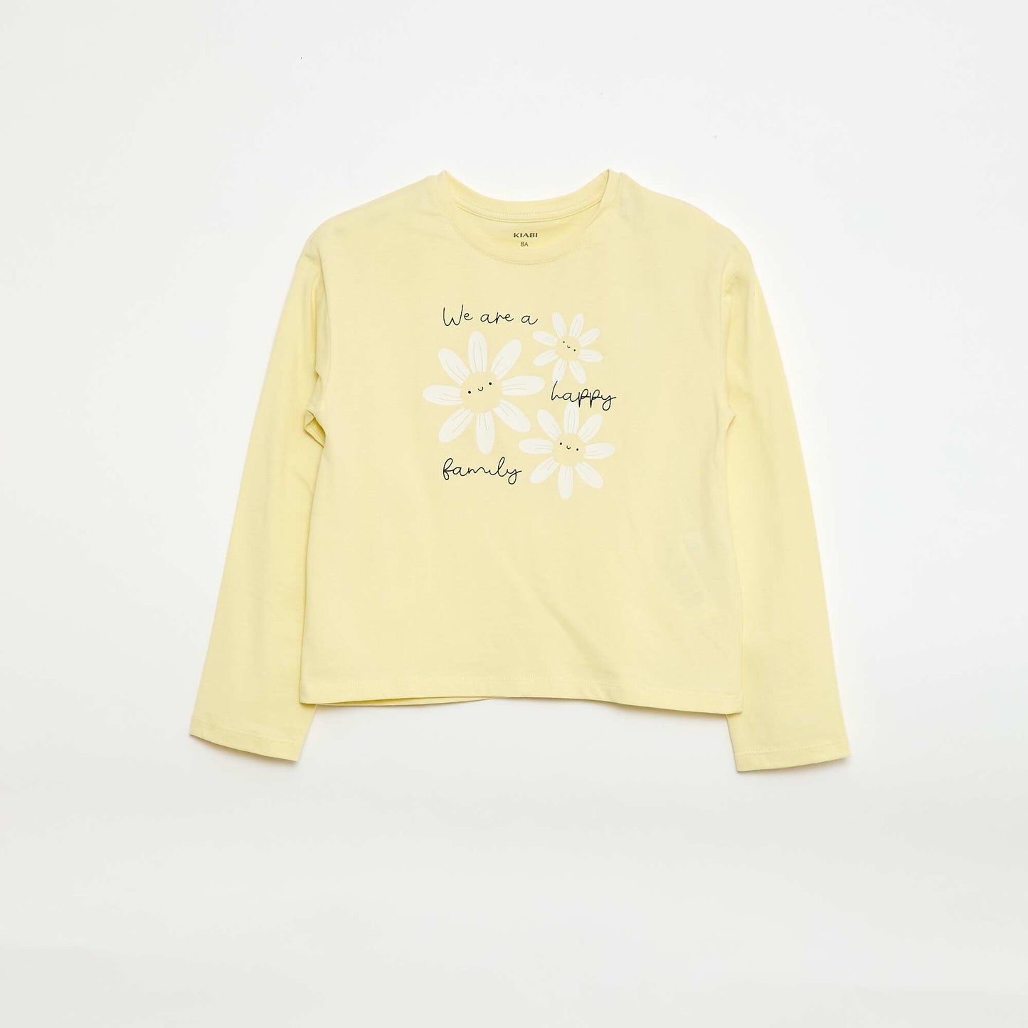 T-shirt imprimé manches longues JAUNE