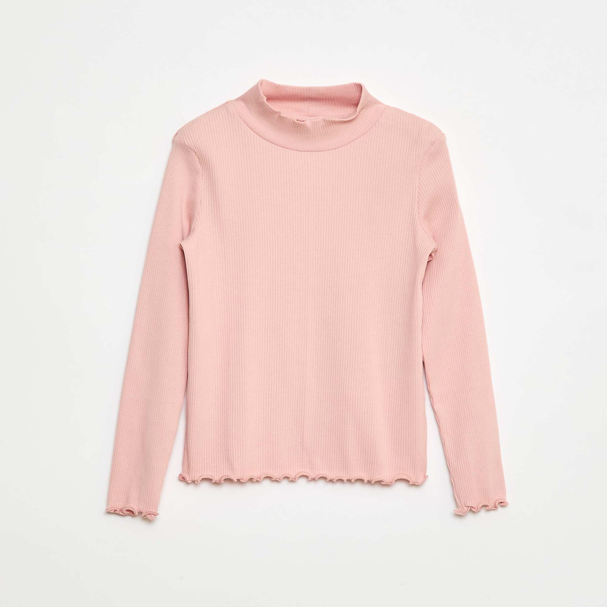 Pull à col roulé côtelé ROSE