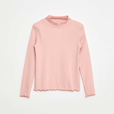 Pull à col roulé côtelé ROSE