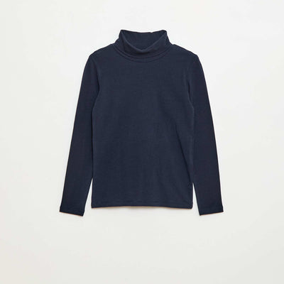 Sous-pull col roulé uni BLEU MARINE